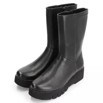 Fashion Boots Thick Sole Back Stretch Half Boots 3024 Black [Composition Nine] чёрный