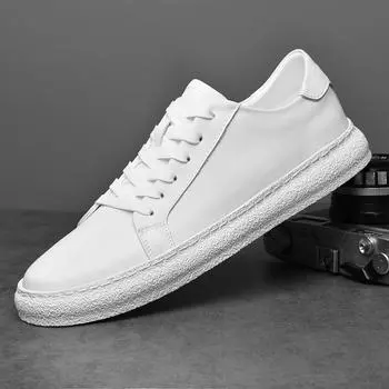 Fashion Brand Men Casual Shoes Leather Flats Soft Increase 6cm Shoes Top Quality Outdoor Shoes Men Sneakers Walking Shoes Tennis Shoes 38 чёрный
