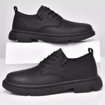 Fashion Brand Men s Genuine Leather Shoes Breathable Men s Business Shoes British Men s Casual Shoes Men s Oxford Shoe Shoes 37