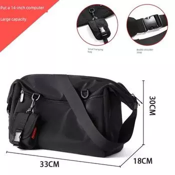 Fashion Brand Messenger Bag Men s Large Capacity Shoulder Bag Sports Outdoor Leisure Student Backpack Function Cargo Messenger Bag Black