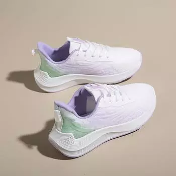 Fashion Breathable Net Upper Footwear Breathable Sport Sneakers Lace up Classic Casual Woman Shoes 40 серый