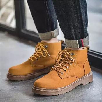 Fashion Camel Hot Style Men s Biker Shoes Casual Retro Tooling Shoe for Men Classic Low Top Non-slip Trendy All-match Men Ankle Boots 39 верблюд
