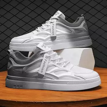 мода Повседневный Осень Весна Кроссовки Легкие Вулканизированные Белые Универсальные Мужские Балетки Шнуровка Платформа Zapatos De Hombre Теннис Мужской 39
