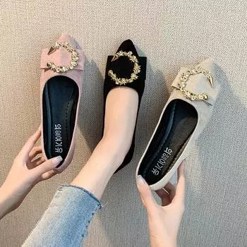 Fashion Casual Flats Single Shoes Women Loafers PU Leather Boat Shoes Fashion Ladies Loafers Comfortable Luxury Brand Shoes Women 2024 35 розовый