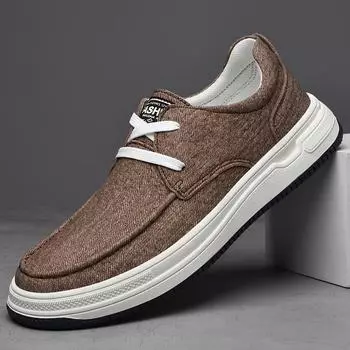 Fashion Casual Leather Men s Shoes Comfy Simple Sneakers Leisure Walk Male Loafers Hot Sale Driving Footwear Comfortable Treking Shoes 38 коричневый