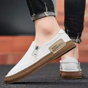 Fashion Casual men s board shoes New trendy design style Outdoor Leisure Party Daily Office Driving adult Grey hot selling loafer 38 серый