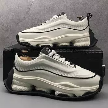 Fashion Casual Men Shoes 2024 New Sneaker Korean Version Fashion Versatile with Small White Shoes for Man Platform Running Shoes Tenis 39 чёрный