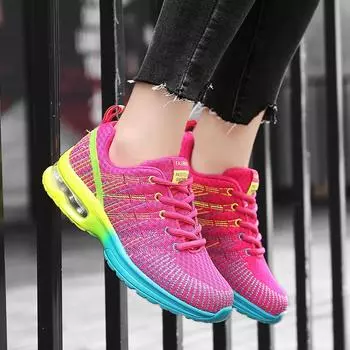 fashion Casual Shoes for Women s Summer Mesh Breathable Sneaker Fashion Multi-color Running Shoes Light Thick Sole Elevated Hiking Shoes 35 розы красного
