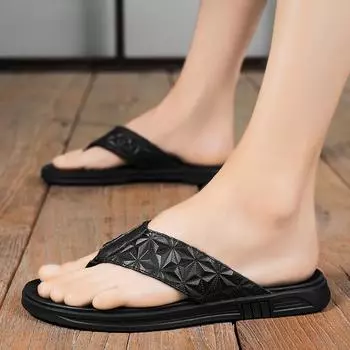 Модная повседневная обувь для мужчин, роскошные тапочки из натуральной кожи, летние модные мужские шлепанцы, уличные тапочки, дышащие удобные сандалии 38