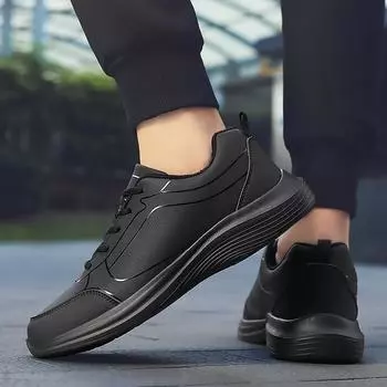 fashion Casual shoes Men s lace up light sports shoes Men s soft outdoor walking shoes Black large 39-47adult men s training shoes Men s 39
