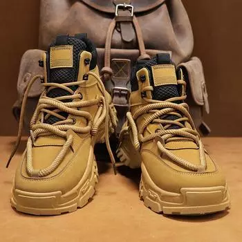 Fashion Casual Sneaker Men s Sneakers Loafers Shoes Men Sports and Leisure Shoes for Men Thick Bottom Outdoor Wear-resistant Fashion New 39 серый