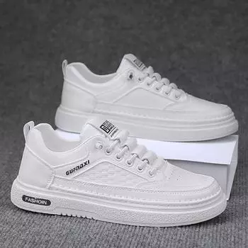 Модные повседневные кроссовки для скейтбординга, нескользящие мужские кроссовки, мокасины, обувь для мужчин, для спорта и отдыха, мягкие и удобные, износостойкие 39 белый
