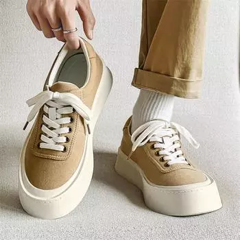 Модные повседневные мужские парусиновые туфли Минималистичный и удобный стиль для офиса, школы, вечеринки, прогулок, мужские черные туфли для доски 38 коричневый