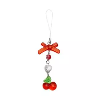Fashion Cherry Strawberry Pendant Phone Straps Lanyard Pocket Keychain Strap Backpack Charm Car Key Decoration Chain 1