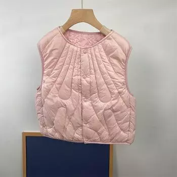 FASHION children s down vest new boys girls light liner middle older children autumn winter wear vest trendy 110cm чёрный