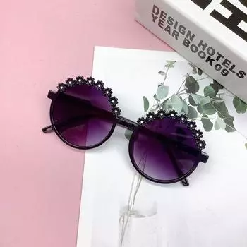Fashion Children S Sunglasses Round Frame Decal Cute Baby Sunglasses Baby Cute Uv-Proof Children S Glasses