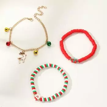 Fashion Christmas Bracelet Set Christmas Gift Beaded Bracelet