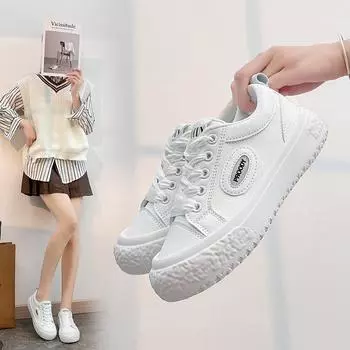 Fashion Classic high-end women s shoes 2024 fashion trend sports shoes, height increasing breathable versatile casual skateboard shoes 35 белый