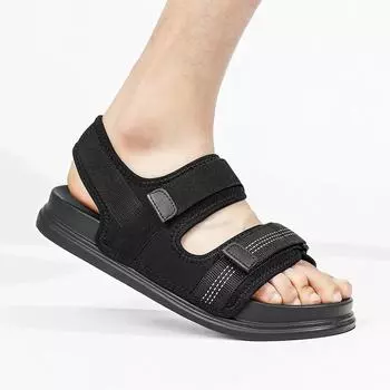 Fashion Classic Open Toe Sandals Men Casual Shoes Soft Sole Sandals Men Breathable Slip on Driving Footwear Man Breathable Slip on Shoes 38 чёрный