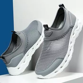 Fashion Classic Summer Mesh Shoes Men s Sneakers Breathable Lightweight Mens Casual Shoes Lace-Up Walking Footwear Comfortable Man Shoes 36