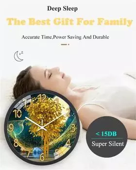 Fashion Clock Home Living Room Study Wall Clock Digital Minimalist Clock for Kitchen Living Room Wall Decoration 8 inch