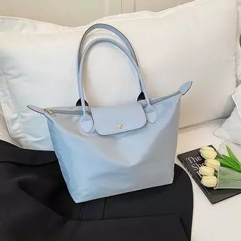 Fashion cloth bag women s 2025 new large-capacity tote bag trendy handbag simple casual versatile shoulder armpit bag чёрный