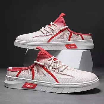 Модные однопедальные повседневные туфли Lazy Shoes, подходящие по цвету, мужские туфли Fly-Woven, дышащие и удобные туфли с плоским дном и полускользящей подошвой 39