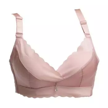 fashion Comfortable and sexy underwear single-piece girls gather small bras, big breasts show small thin bras without steel rims 75A красный