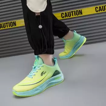 Fashion Comfortable Men Women Running Shoes High Quality Casual Sneakers Lightweight Shoes for Men Women 39 зелёный