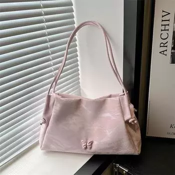 Fashion Commuting Large Capacity Bag for Women New Style College Students Class Bag Casual Solid Color Shoulder Bag Tote Bag