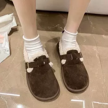 Fashion Comwarm Women s Cotton Shoes Fluffy Fuzzy Non-slips House Slides Faux Fur Plush Lined Warm Slippers For Women Indoor And Outdoor 36 верблюд