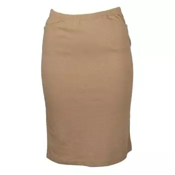 Fashion Cotton Elastic Women s Dress with Pockets Special Offer Skirt Dark Apricot XXS