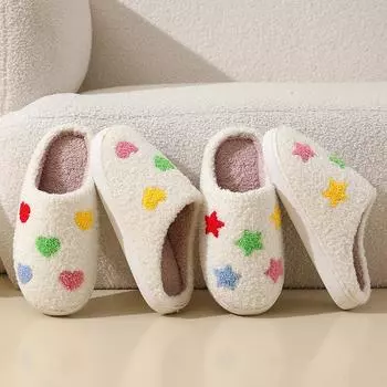 Fashion Couple New 2024 Winter Wrap Toe Warm Cotton Slippers Thick Soft Sole Slides Men Women Indoor Floor Flat Non-slip Shoes 42-43