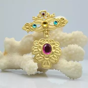 Fashion Court Винтаж Антикварный Барочный Значок Брошь Костюм Кардиган Аксессуары Корсаж золотой