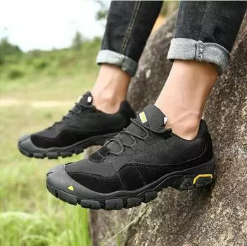 Fashion Cow Suede Leather Outdoor Breathable Male Sneakers Shoes For Men Adult Non-Slip Casual Desert Autumn Patchwork Footwear 39 хаки