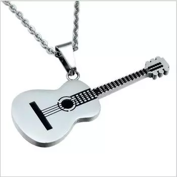 Fashion Creative Gifts Men s Guitar Pendant Necklace Stainless Steel Ashes To Commemorate Unisex Jewelry Accessories for Women S