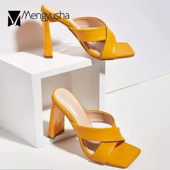 Fashion Cross Band slippers women sandalias zapatillas de mujer summer strange ultra high heels shoes women rome slides 35-42 plus size 5 белый