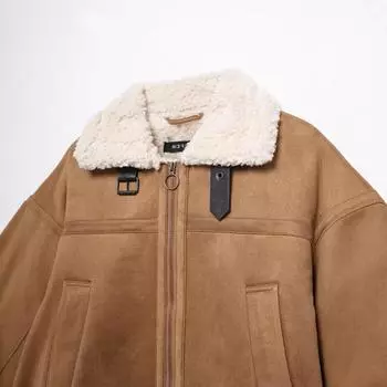 FASHION cross-new women s clothing simple zipper double-sided jacket jacket Clothes XS