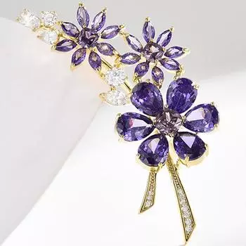 Fashion Crystal Flower Brooch Pins Rhinestone Brooches Wedding Jewelry Gifts