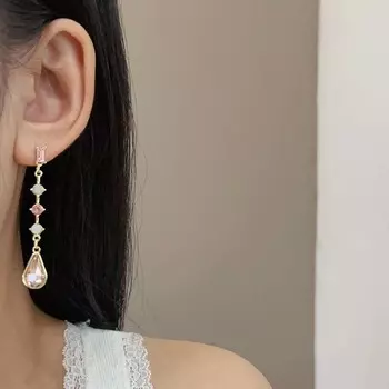 Модные длинные серьги-подвески с кристаллами, простые серьги-кисточки, женские праздничные украшения, аксессуары как