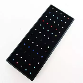 Fashion Crystal Stainless Steel Girl Nose Ring Nose Studs Ring Body Piercing Jewelry Rhinestone разноцветный