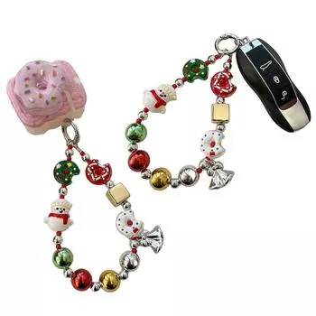Модный милый браслет-шнурок для мобильного телефона, ремешок для мобильного телефона, элегантный красочный кулон с бусинами, анти-потеряющаяся цепочка на запястье, ювелирные изделия