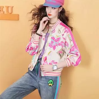 Fashion D428 European Goods Age-Reducing Sunscreen Coat Short Coat Figure color order XL