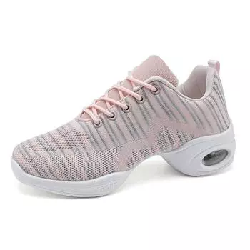 Fashion Dancing shoes women soft sole net surface increase high fly weaving casual large size 42 women s shoes breathable new 35