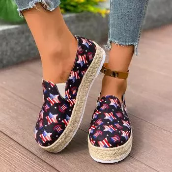 Fashion Denim Canvas Shoes Women Spring and Summer New Anti-slip Wear Lazy Fisherman Shoes Flat Single Shoes 36