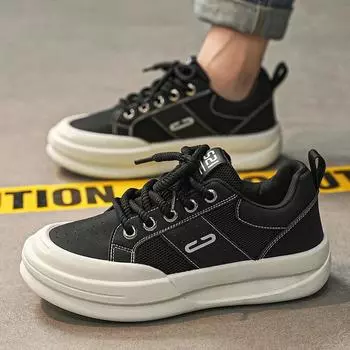 Модные дизайнерские мужские толстые кроссовки, модные повседневные туфли с увеличенной внутренней крышкой на платформе, новые высококачественные туфли на толстой подошве для ходьбы 39 бежевый