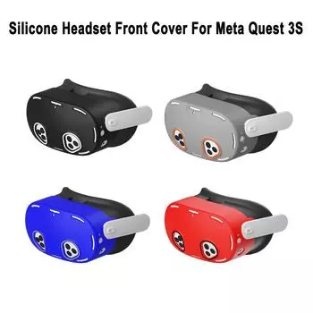 Fashion Design Protect Your VR Headset With Durable Case VR Accessories Silicone Headset Front Cover For Meta Quest 3S синий