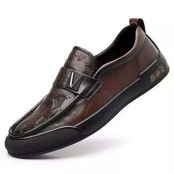 Fashion Designer New British Style Luxury Leather Shoes for Men Fashion Soft Sole Casual Men s Dress Shoes Spring Summer Loafers Male 38