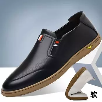 Fashion Designer New Male Loafers Spring Autumn Non-slip Breathable Slip-on Man Shoes Lightweight Men s Casual Leather Shoes 38