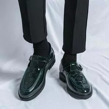 Fashion designer style men s leather shoes Comfortable Light Men men s outdoor party wedding walking shoes Oversized 38-46 38 чёрный